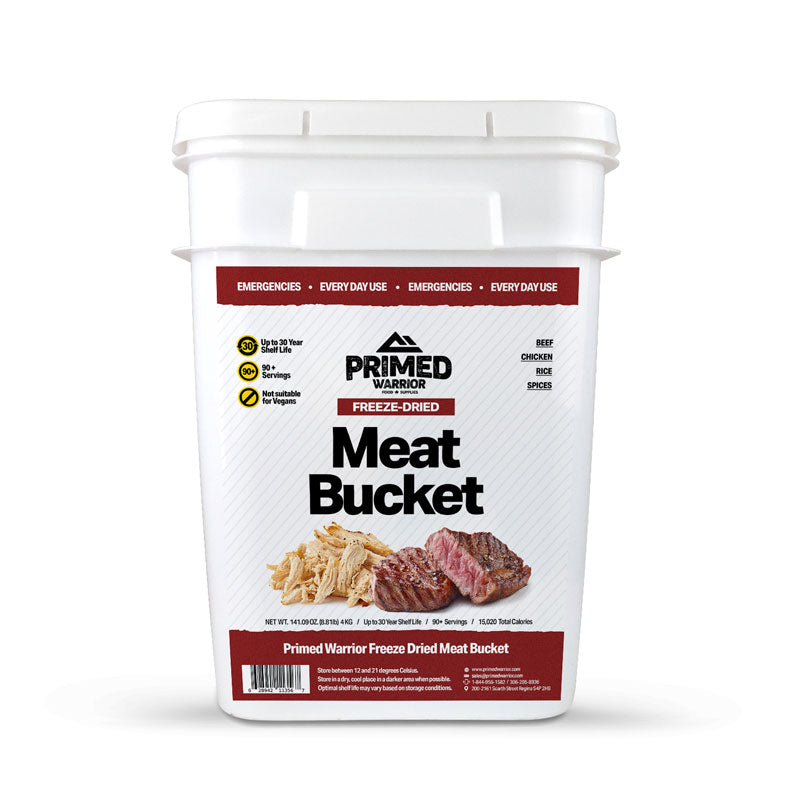 Primed Warrior Freeze Dried Meat Bucket