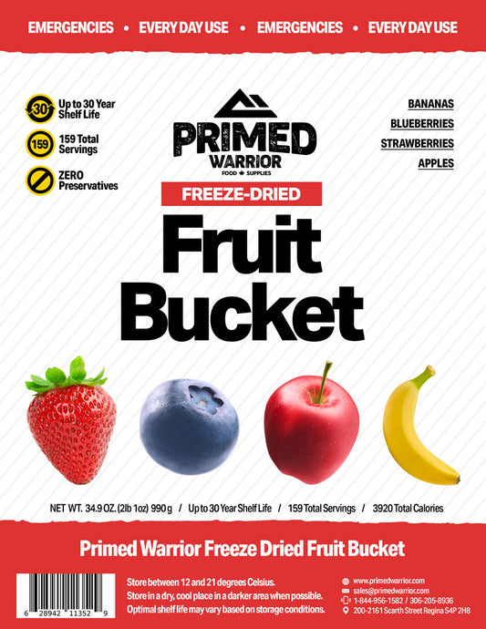 Primed Warrior Freeze Dried Fruit Bucket