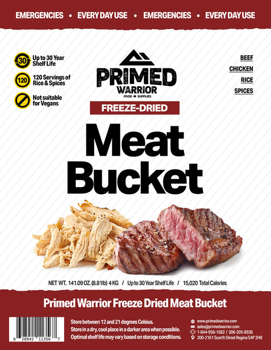 Primed Warrior Freeze Dried Meat Bucket